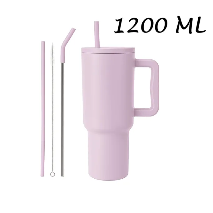 1200 Ml Heavy Duty Tumbler With Straw ( Purple)