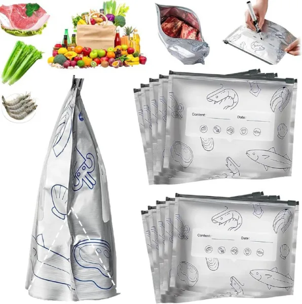 Reusable Aluminum Foil Bag 10 Pcs Set