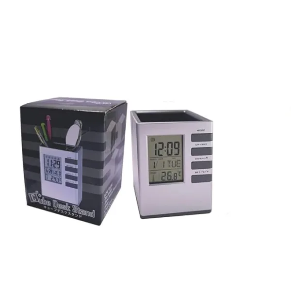 Pen Stand with Digital Clock